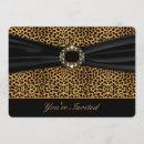 Search for leopard 70th birthday invitations Black