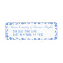 Search for border return address labels Blue and white