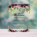 Search for floral welcome wedding signs Burgundy