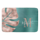 Search for green leaf bath mats Monogrammed