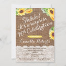 Search for burlap birthday invitations Sunflowers