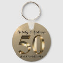 Search for 50th wedding anniversary key rings Metallic