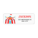 Search for circus return address labels Birthday