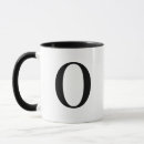 Search for initial o mugs Black and white
