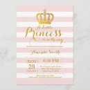 Search for pink and gold princess invitations Our little princess