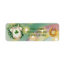 Search for cute shamrock return address labels St patrick's day