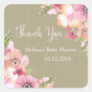 Search for burlap baby shower stickers Thank you