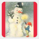 Search for vintage snowman stickers Elf