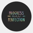 Search for progress not perfection stickers School