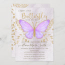 Search for purple and gold butterfly baby shower invitations Modern