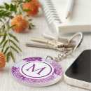 Search for purple flower pattern key rings Flowers