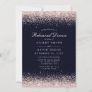 Search for confetti rehearsal dinner invitations Navy blue