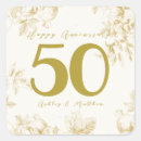 Search for golden anniversary wedding stickers Floral