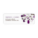 Search for purple floral wedding return address labels Flowers