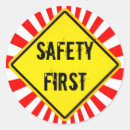 Search for funny safety stickers Warning