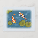 Search for koi fish painting postcards Watercolor