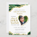 Search for green and white graduation invitations Graduate