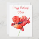 Search for august birth flower cards Red