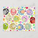 Search for pattern owl postcards Colourful