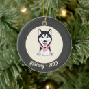 Search for white husky christmas tree decorations Animal