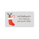 Search for reindeer antlers return address labels Merry christmas