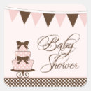 Search for pink and brown baby shower stickers Cute