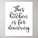 Search for kitchen is for dancing posters Wall