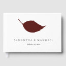 Search for autumn leaves wedding guest books Red