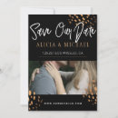 Search for gold white save the dates Black and white