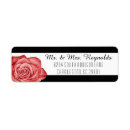 Search for red white black return address labels Rose