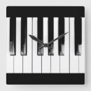 Search for piano clocks Black and white