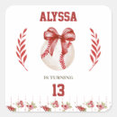 Search for girls baseball stickers Red