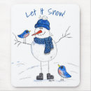 Search for winter snowman mousepads Whimsical