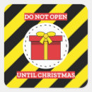 Search for do not open until christmas stickers Red
