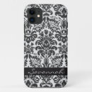 Search for damask design iphone cases Black and white