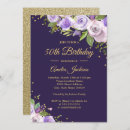 Search for purple and gold 50th birthday invitations Flowers