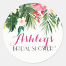 Search for tropical bridal shower stickers Floral
