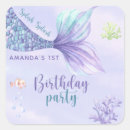 Search for square mermaid stickers Under the sea