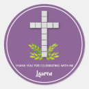 Search for purple first communion stickers Christening