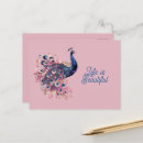 Search for blue peacock bird postcards Beautiful