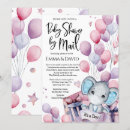 Search for balloon baby boy shower invitations Elephant