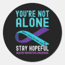 Search for teal awareness ribbon stickers Prevention