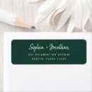 Search for dark green return address labels Elegant