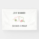 Search for bride and groom name banners Just married