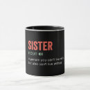 Search for funny sister sayings mugs Trendy