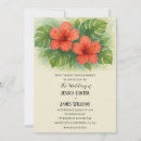 Search for hawaiian beach wedding invitations Hibiscus