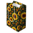Search for yellow sunflowers gift bags Black