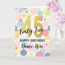 Search for 45th woman birthday cards 45 years old