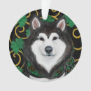 Search for alaskan husky christmas tree decorations Alaskan malamute dog