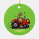 Search for red tractor christmas tree decorations Funny
